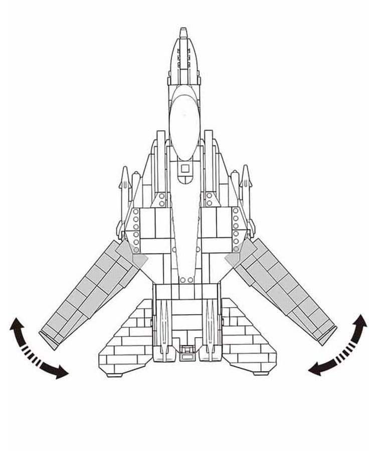 Kombat UK Sluban Modern Fighter Jet Building Set - B0755