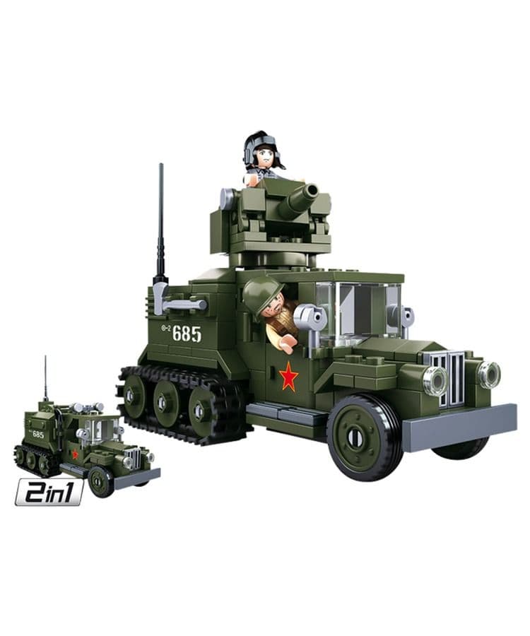 Kombat UK Sluban WWII Allied Half Track 2-in-1 Building Block Set - B0685