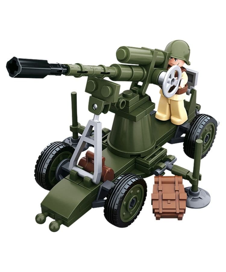 Kombat UK Sluban WWII Flak Gun Building Blocks Set - B0678C
