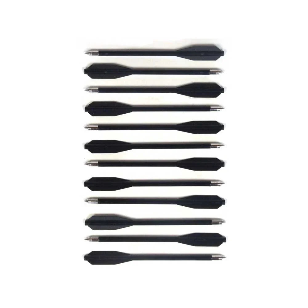 Man Kung 6.5 Inch black Plastic Crossbow Bolts 12-pack (Ø6mm)