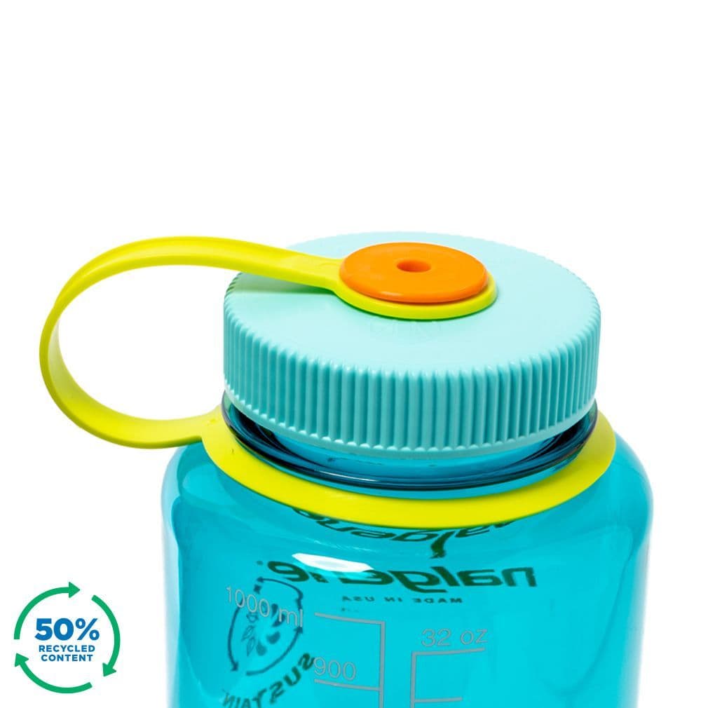 Nalgene 32oz / 1L Wide Mouth Sustain Water Bottle - Cerulean