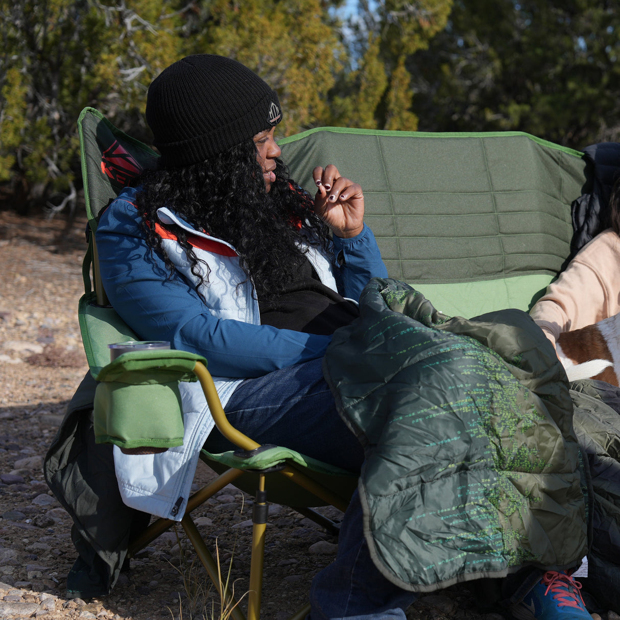Kelty Bestie Treeline Blanket - Winter Moss