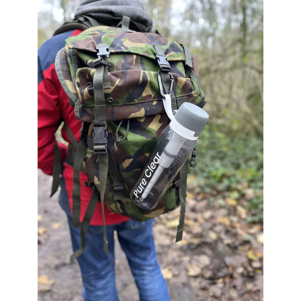 Pure Clear Active Water Filter Bottle - Grey