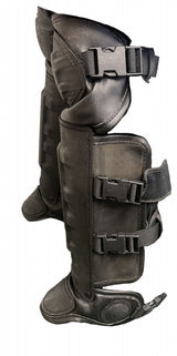 Riot Police Deluxe Leather Shin, Knee & Foot Pads