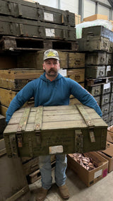 Soviet Military Large Wooden Ammo Box Crate V6
