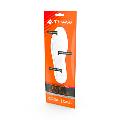 THAW WarmTek 2-Pack Disposable Foot Warmers Size 5-11