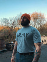US Army Grey Short Sleeve Fitness T-Shirt